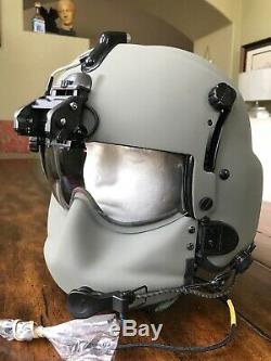 New Hgu56 Gentex Flight Pilot Helmet & Nvg, Mfs, Cep, Cobra MIC Large Hgu 56