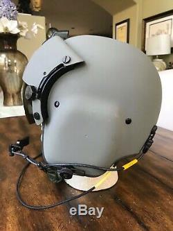 New Hgu56 Gentex Flight Pilot Helmet & Nvg, Mfs Shield Mask, Cep Lg Hgu 56