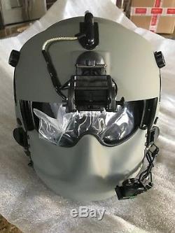New Hgu56 Gentex Flight Pilot Helmet, Nvg, Mfs, Tpl, Cep Light MIC 56 XL