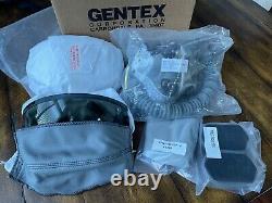 Nos Hgu55 55 Gentex Large Pilot Flight Helmet & Nib Mbu12 Regular Oxygen Mask