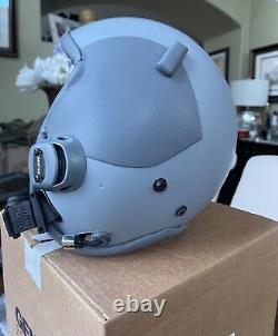 Nos Hgu55 55 Gentex Large Pilot Flight Helmet & Nib Mbu12 Regular Oxygen Mask