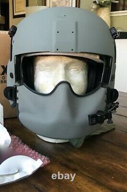 Nos Large Hgu56 Helicopter Pilot Flight Helmet Mfs Shield Hgu 56