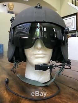 Nos Rare Black Hgu56 Gentex Flight Pilot Helmet Hgu 56