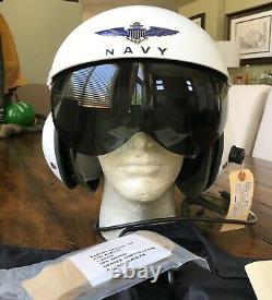 Nos Usn Navy Gentex Sph-3b Helicopter Pilot Flight Helmet And Bag Sph