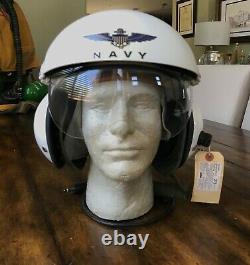 Nos Usn Navy Gentex Sph-3b Helicopter Pilot Flight Helmet And Bag Sph