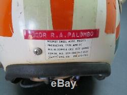 Original 1971 Navy Pilot's Sierra Eng. APH-6C Dual Visor Flight Helmet Named