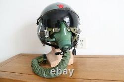 Original Air Force Fighter Pilot Aviator Flight Helmet, Oxygen Mask Ym-9915G