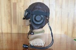 Original Air Force MiG-15 Pilot Leather Helmet(3#/57cm), Vintage Big Goggles, Mic