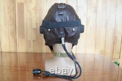 Original Air Force MiG-15 Pilot Leather Helmet(3#/57cm), Vintage Brown Goggles