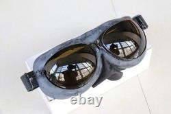Original Air Force MiG-15 Pilot Leather Helmet(3#/57cm), Vintage Brown Goggles