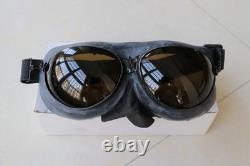Original Air Force MiG-15 Pilot Leather Helmet(3#/57cm), Vintage Brown Goggles