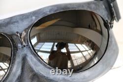 Original Air Force MiG-15 Pilot Leather Helmet(3#/57cm), Vintage Brown Goggles