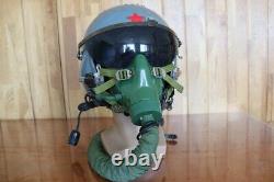 Original Air Force MiG Fighter Pilot Helmet, Oxygen Mask Ym-9915G