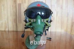 Original Air Force MiG Fighter Pilot Helmet, Oxygen Mask Ym-9915G