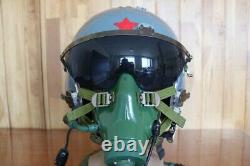 Original Air Force MiG Fighter Pilot Helmet, Oxygen Mask Ym-9915G