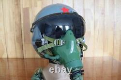 Original Air Force Mig Fighter Pilot Helmet, Oxygen Mask