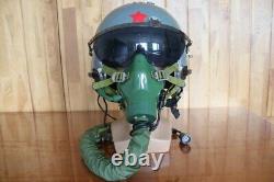 Original Chinese Air Force Fighter Pilot Helmet + Oxygen Mask Ym-9915G