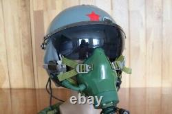 Original Chinese Air Force Fighter Pilot Helmet + Oxygen Mask Ym-9915G