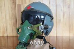 Original Chinese Air Force Fighter Pilot Helmet + Oxygen Mask Ym-9915G