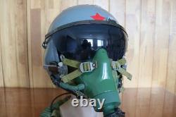 Original Chinese PLAAF Fighter Pilot Helmet, Oxygen Mask YM-9915G