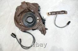 Original Chinese Pilot Leather Flight Helmet(winter), throat radio, big goggles