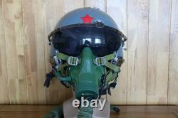Original Fighter Pilot Flight Helmet, Oxygen Mask