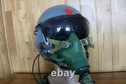 Original Fighter Pilot Flight Helmet, Oxygen Mask