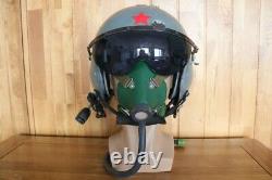 Original Fighter Pilot Flight Helmet, Oxygen Mask YM-5