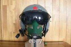 Original Fighter Pilot Flight Helmet, Oxygen Mask YM-5