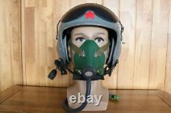 Original Fighter Pilot Flight Helmet, Oxygen Mask YM-5