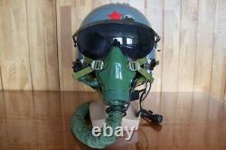 Original Fighter Pilot Flight Helmet + Oxygen Mask YM-9915G