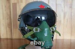 Original Fighter Pilot Flight Helmet + Oxygen Mask YM-9915G