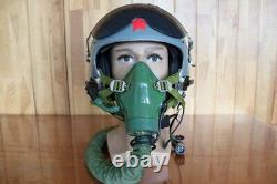 Original Fighter Pilot Flight Helmet + Oxygen Mask YM-9915G