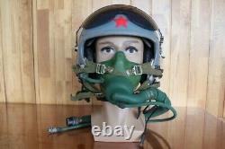 Original Fighter Pilot Flight Helmet, Oxygen Mask Ym-9915G