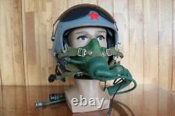 Original Fighter Pilot Flight Helmet, Oxygen Mask Ym-9915G