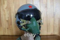 Original Fighter Pilot Flight Helmet, Oxygen Mask Ym-9915G