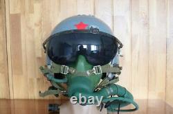 Original Fighter Pilot Flight Helmet, Oxygen Mask Ym-9915G