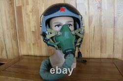 Original Fighter Pilot Flight Helmet, Oxygen Mask Ym-9915G