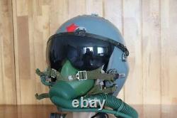 Original Fighter Pilot Flight Helmet, Oxygen Mask Ym-9915G