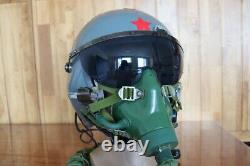 Original Fighter Pilot Flight Helmet, Oxygen Mask Ym-9915g