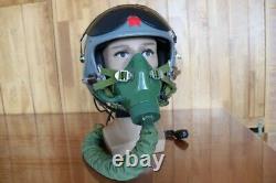 Original Fighter Pilot Flight Helmet, Oxygen Mask Ym-9915g