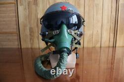 Original Fighter Pilot Flight Helmet Sunvisor, Oxygen Mask Ym-9915g