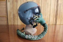 Original Fighter Pilot Flight Helmet Sunvisor, Oxygen Mask Ym-9915g