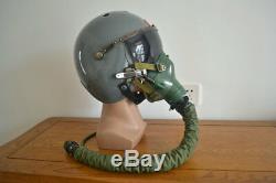 Original High Altitude Fighter Pilot Flight Helmet, Oxygen Mask