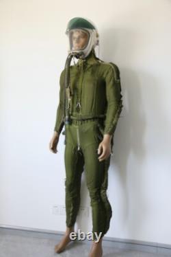 Original High Altitude Fighter Pilot Flight Helmet, Pull Down Sunvisor, fly suit