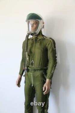 Original High Altitude Fighter Pilot Flight Helmet, Pull Down Sunvisor, fly suit