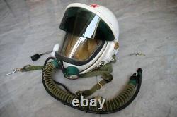 Original High Altitude Fighter Pilot Flight Helmet, Pull Down Sunvisor, fly suit