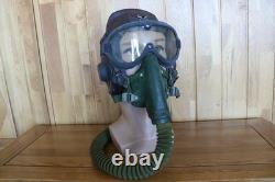 Original MiG-15 Pilot Leather Flight Helmet, Oxygen Mask 6502, Goggles