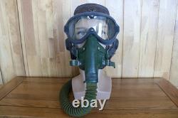 Original MiG-15 Pilot Leather Flight Helmet, Oxygen Mask 6502, Goggles