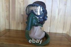 Original MiG-15 Pilot Leather Flight Helmet, Oxygen Mask 6502, Goggles